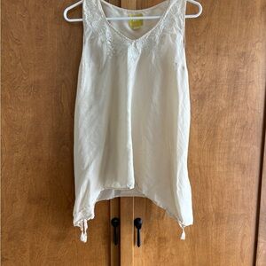 Silk flow embroidered top